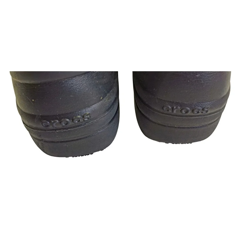 Crocs On The Clock Black Work Slip-Resistant Clogs Shoes Women 10 Men 8 EU 42